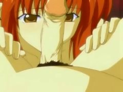 Fiery redheaded hentai shemale sucking a monster penisvideo