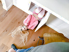 She bounces on his dick until he is ready to burst, and she gets down on her knees to take a gooey cum facial. With gymnastic skills like Kenzies, it is no wonder she knows how to work a pole so well!video