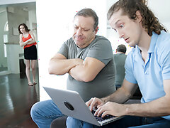 Kelsey Kage was hoping to borrow her stepbrothers car, but she had totally forgot about all the pranks and stupid shit she had did to him this week. Luckily, stepbro needed to get laid and Kelsey had a soft pussy for him to penetrate. Just as they were about to get into it dad entered the room to get better wifi reception. Good thing his back was turned to these horny teens. Kelsey quietly sucked stepbros cock and then got railed. The orgasms received were definitely worth getting the keys!video